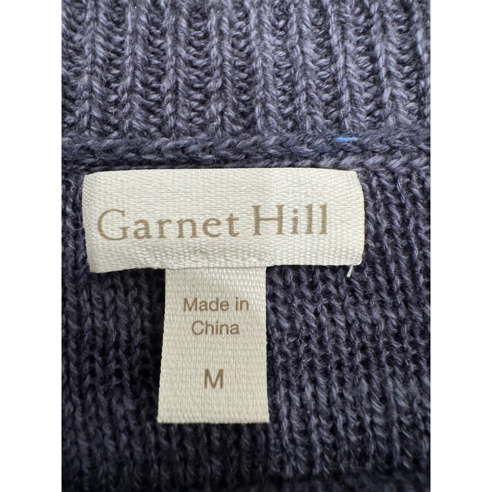 Garnet Hill Sweater, Skyline Linen, Organic-Cotton, wavy  
landscape Size M - Picture 5 of 8